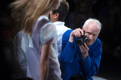 Bill Cunningham, en un desfile en septiembre, en Nueva York.