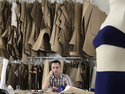 David Delfín, en su estudio de Madrid.