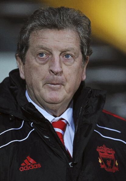 Roy Hodgson, el ya extécnico del Liverpool, durante un partido que el club inglés jugo el 5 de enero