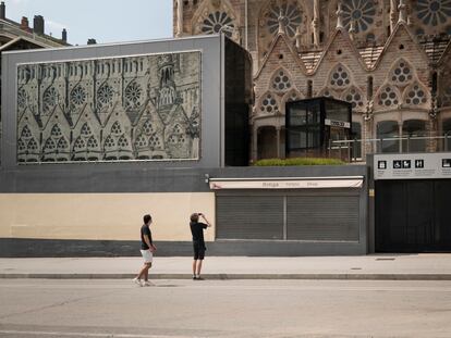 Aspecto de la Sagrada Familia el viernes pasado.