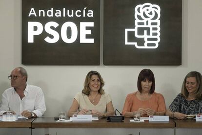 Susana Díaz, en la reunión de la comisión ejecutiva del PSOE.