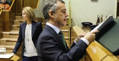Iñigo Urkullu y Arantza Quiroga en una sesión del Parlamento vasco.