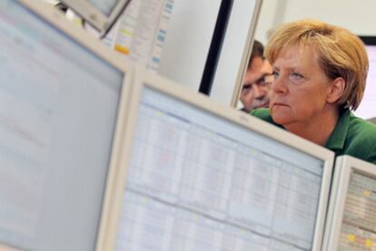 Merkel, en una visita el jueves a la Bolsa Europea de la Energía.
