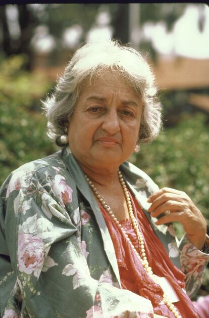 Betty Friedan en Nairobi (Kenia), en julio de 1985.