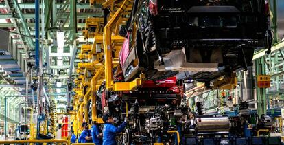 Interior de la fábrica que Ford tiene en Almussafes, Valencia.