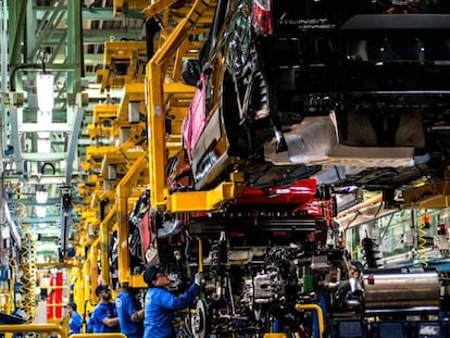 Interior de la fábrica que Ford tiene en Almussafes, Valencia.