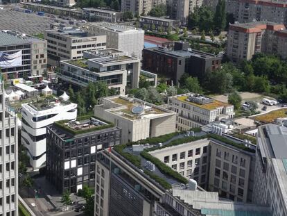 Tejados verdes en Berlín.