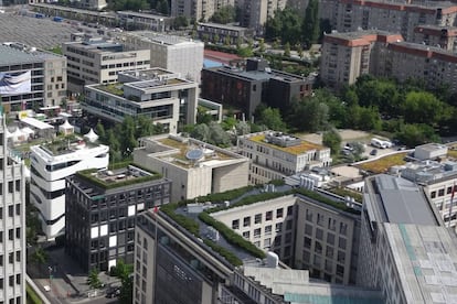 Tejados verdes en Berlín.