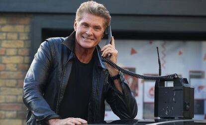 El actor David Hasselhoff en enero.