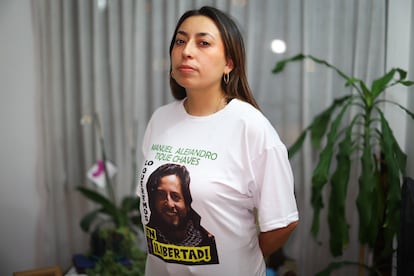 Diana Marcela, hermana de Manuel Alejandro Tique Chaves, colombiano detenido de manera ilegal en Venezuela, en Bogotá.