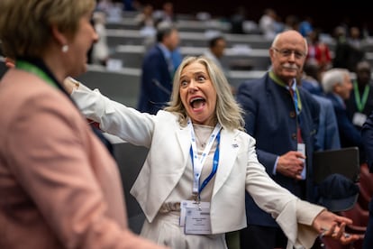 Celeste Saulo, tras ser elegida secretaria general de la Organización Meteorológica Mundial.