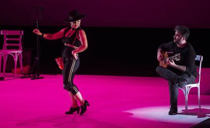 La bailaora Rocío Molina, en su actuación en Pamplona.