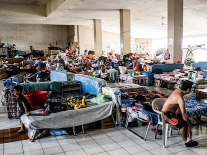 Un refugio de damnificados en Guatemala.