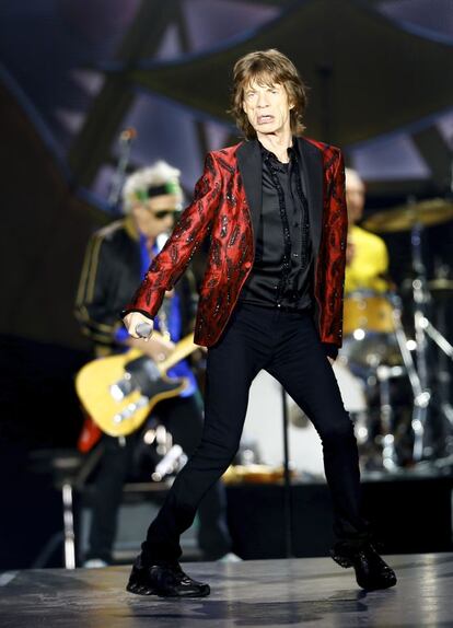 Mick Jagger con sus 71 años arrolla en el Bernabeu.