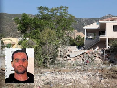 The remains of the house in Alcanar where Abdelbaki Es Satty's body was found.