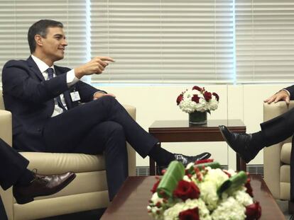 Sánchez junto al presidente de Cuba, Miguel Díaz Canel.