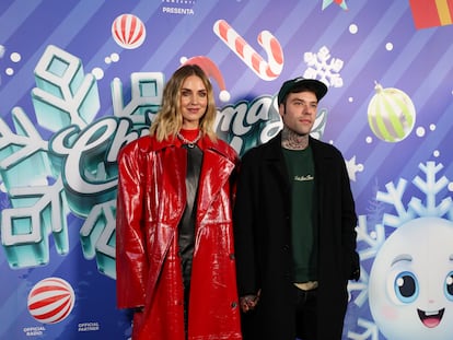 La empresaria e 'influencer' Chiara Ferragni, con su pareja, el rapero Fedez.