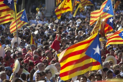 Una imagen de la celebración de la Diada, en 2019.