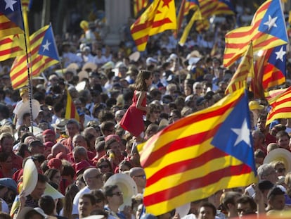 Una imagen de la celebración de la Diada, en 2019.