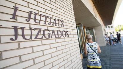 La entrada de la Ciudad de la Justicia de Castell&oacute;n. 