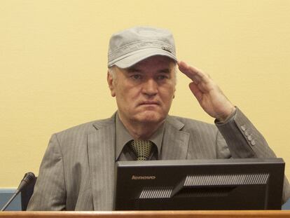 El exgeneral Ratko Mladic en el tribunal internacional de La Haya, el 3 de junio de 2011.