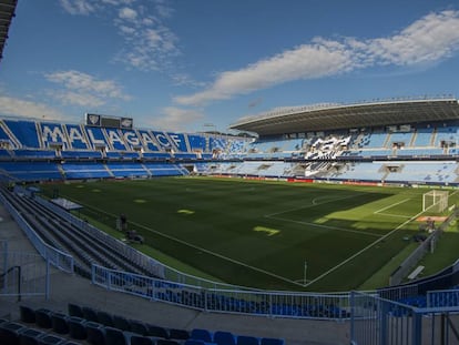 El estadio de La Rosaleda de Málaga