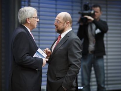 Juncker y Schulz, el 3 de marzo en Berl&iacute;n. 