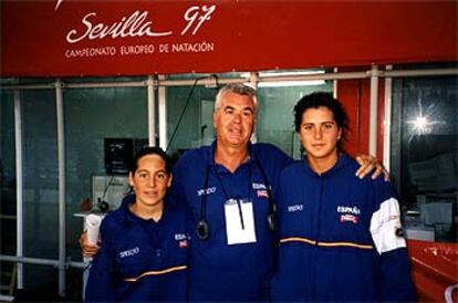 Angels Bardina, Joan Fortuny y Sarai Justes, en una  foto de archivo.