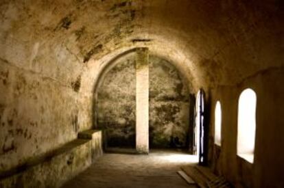 Una de las mazmorras del fuerte de Elmina, en la costa de Ghana.