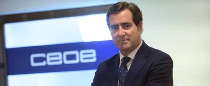 El presidente de la CEO, Antonio Garamendi.