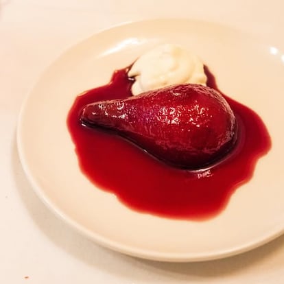 Pera al vi del restaurant Gegant, de Barcelona.