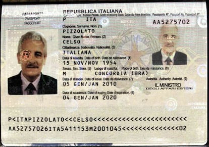 Passaporte usado por Pizzolato, de seu irm&atilde;o, Celso.