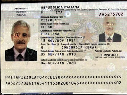 Passaporte usado por Pizzolato, de seu irm&atilde;o, Celso.