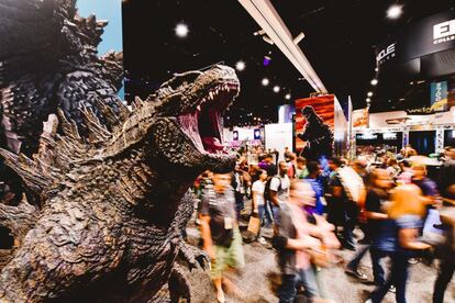 Vista de una figura decorativa expuesta en el salón internacional Comic-Con 2019.