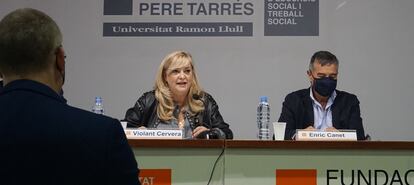 Violant Cervera en el fórum de la Fundació Pere Tarrés