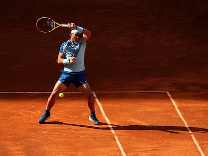 Nadal, en un partido de la gira de tierra del año pasado.