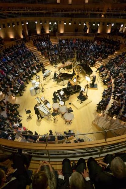 Interpretaci&oacute;n de &#039;Sur Incises&#039; de Boulez, en el auditorio. 