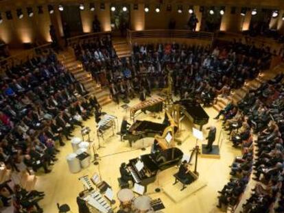 Interpretaci&oacute;n de &#039;Sur Incises&#039; de Boulez, en el auditorio. 