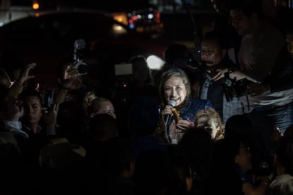 Xóchitl Gálvez en Tijuana, el 2 de diciembre de este año.