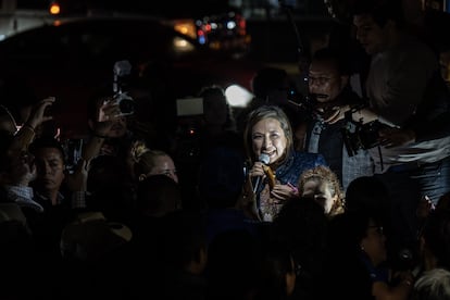 Xóchitl Gálvez en Tijuana, el 2 de diciembre de este año.