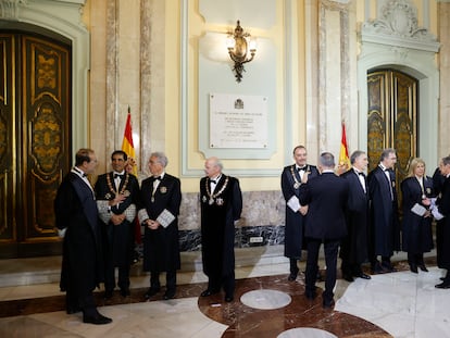 Miembros de la Sala de Gobierno del Tribunal Supremo en la apertura del año judicial, en septiembre de 2023.