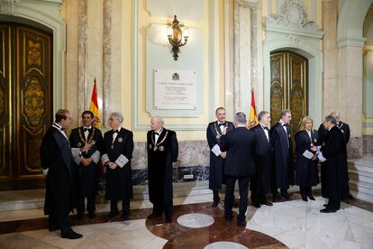 Miembros de la Sala de Gobierno del Tribunal Supremo en la apertura del año judicial, en septiembre de 2023.