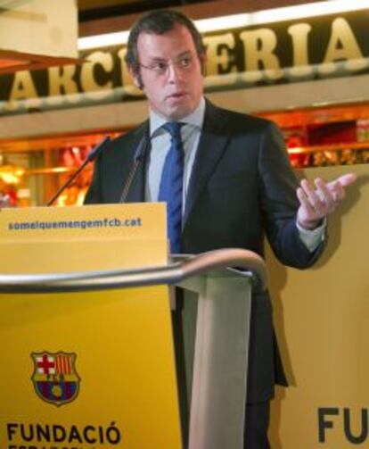 El presidente del Fc. Barcelona, Sandro Rosell.