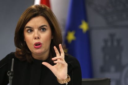 La vicepresidenta del Gobierno, Soraya Sáenz de Santamaría.