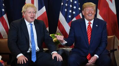 Boris Johnson y Donald Trump, en Nueva York, en septiembre de 2018.