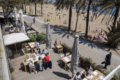 Restaurant Agua a la plataja del Somorrostro de Barcelona.