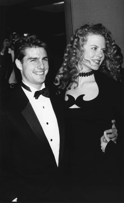 Tom Cruise conoció a Nicole Kidman durante el rodaje de 'Días de trueno' (1990). Ese mismo año, el actor se casaba por segunda vez. Durante 11 años la pareja, que adoptó a Isabella y Connor Antony, se convirtió en uno de los matrimonios más estables hasta que anunciaron su divorcio en 2001. En la imagen, la pareja de actores en los Globos de Oro de 1992.