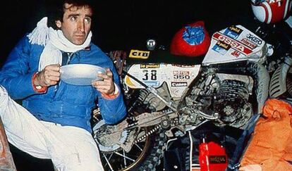 Juan Porcar, en el Dakar de 1982.