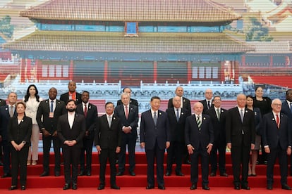 Representantes de la Comunidad de Estados Latinoamericanos y Caribeños (CELAC) en la reunión ministerial del Foro China-CELAC en Beijing, el 13 de mayo.