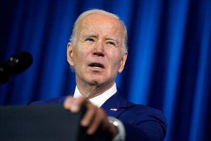 President Joe Biden speaks at the White House Conservation in Action Summit at the Department of the Interior, March 21, 2023